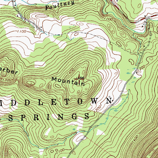 Topographic Map of Barber Mountain, VT