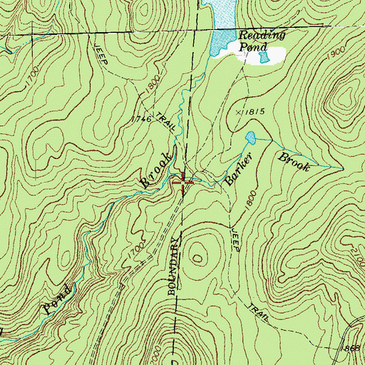 Topographic Map of Barker Brook, VT