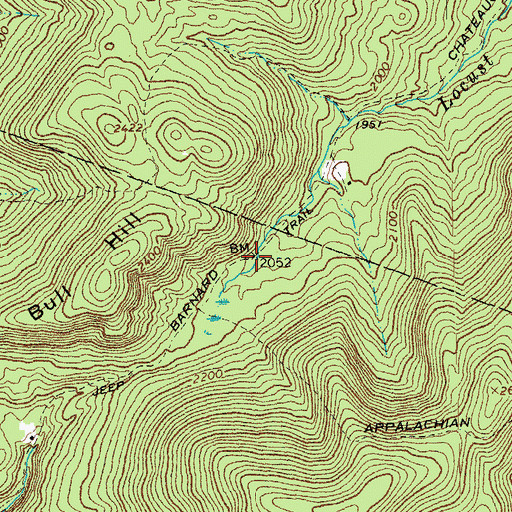 Topographic Map of Barnard Trail, VT
