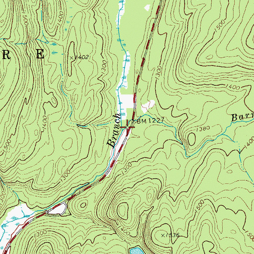 Topographic Map of Barnes Brook, VT