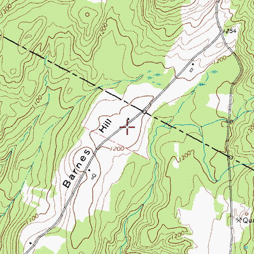 Topographic Map of Barnes Hill, VT