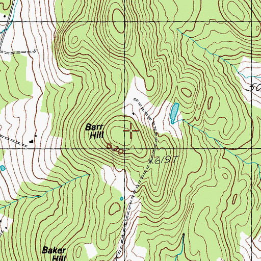 Topographic Map of Barr Hill, VT