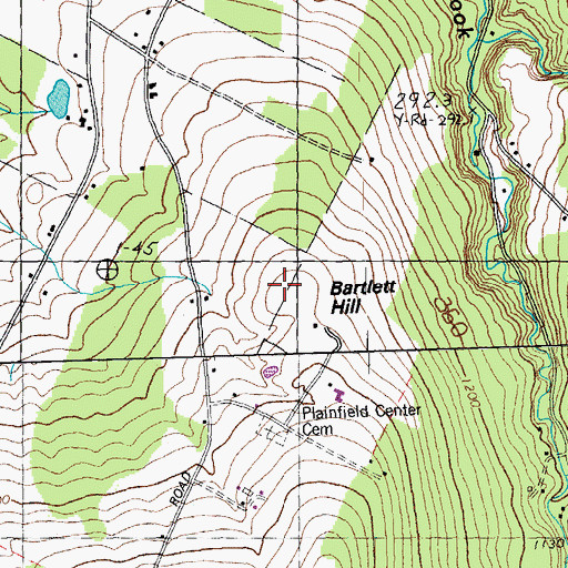Topographic Map of Bartlett Hill, VT