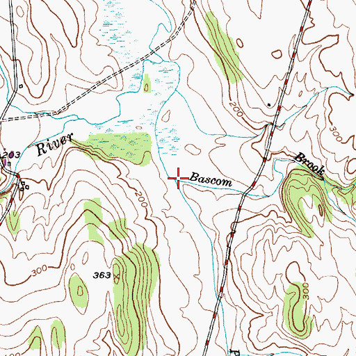 Topographic Map of Bascom Brook, VT