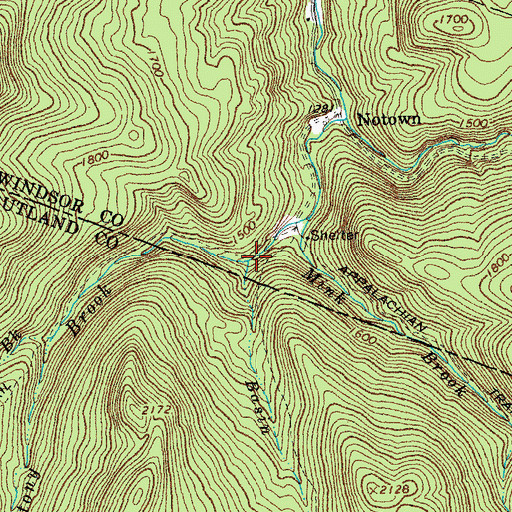 Topographic Map of Basin Brook, VT