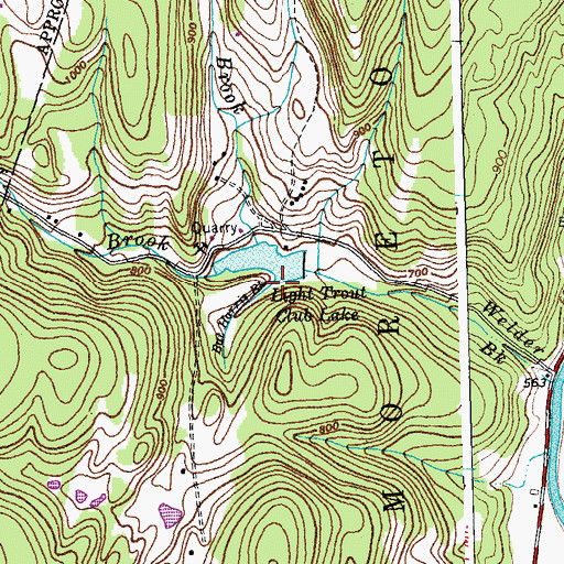 Topographic Map of Bat Harris Brook, VT