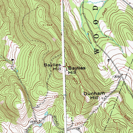 Topographic Map of Baylies Hill, VT