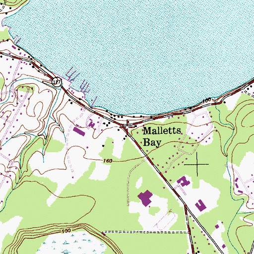 Topographic Map of Malletts Bay, VT