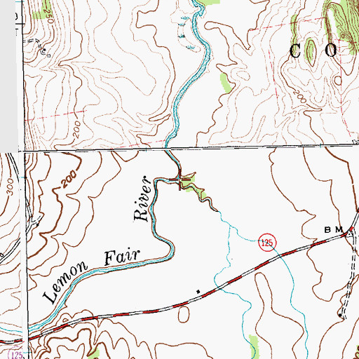 Topographic Map of Beaver Brook, VT