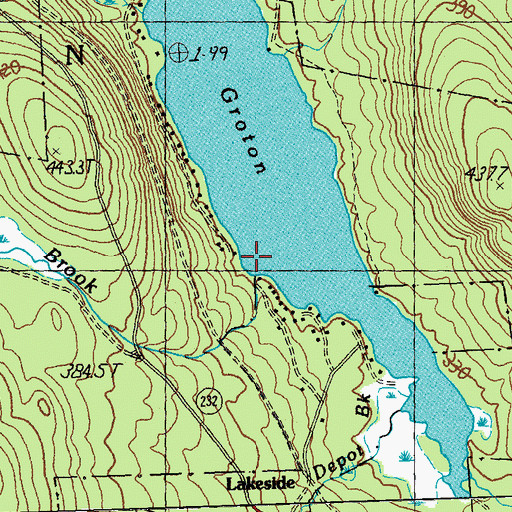 Topographic Map of Beaver Brook, VT