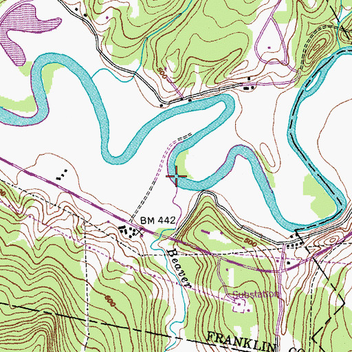 Topographic Map of Beaver Brook, VT