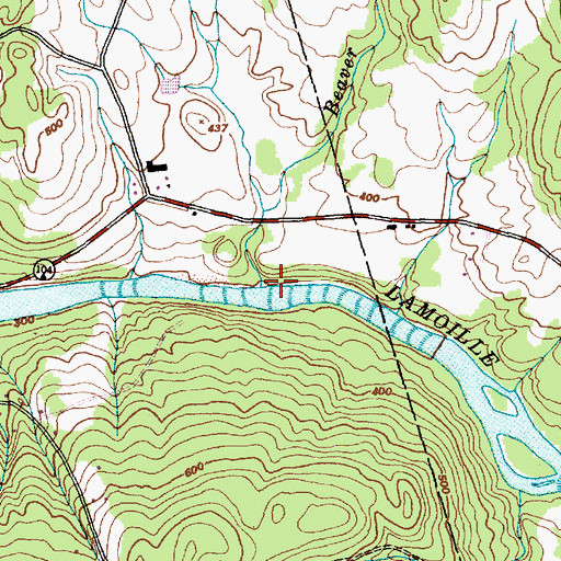 Topographic Map of Beaver Meadow Brook, VT