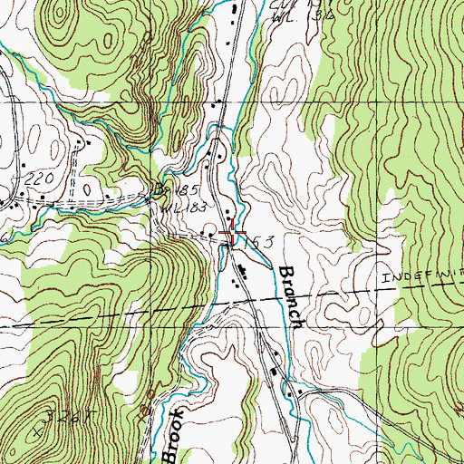 Topographic Map of Beaver Meadow Brook, VT