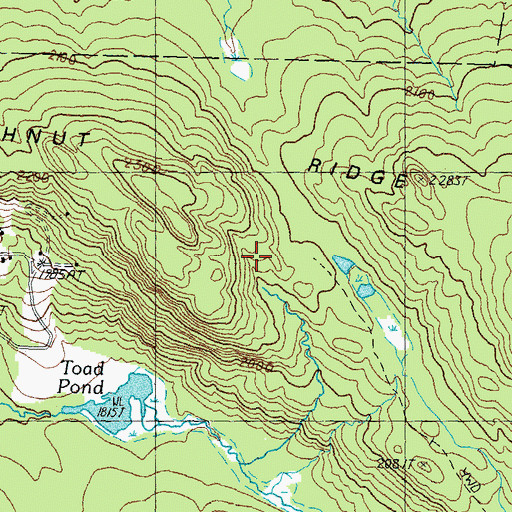 Topographic Map of Beechnut Ridge, VT