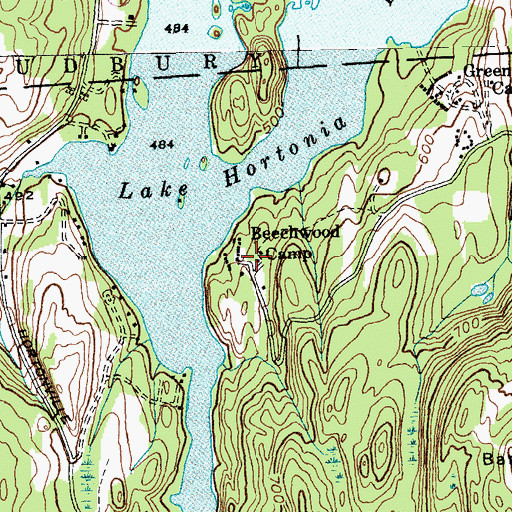 Topographic Map of Beechwood Camp, VT