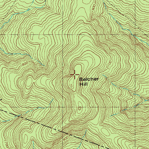 Topographic Map of Belcher Hill, VT