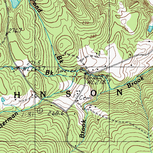 Topographic Map of Belding Pond Brook, VT