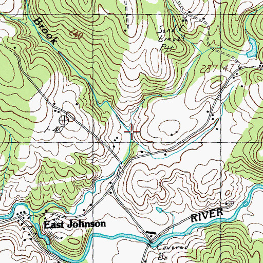 Topographic Map of Bell Brook, VT