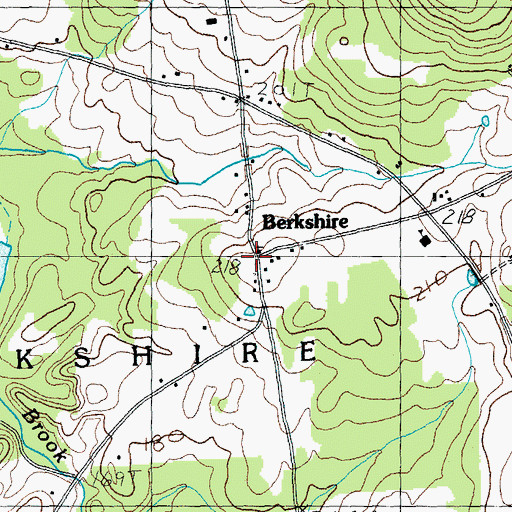Topographic Map of Berkshire, VT