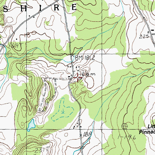 Topographic Map of Berkshire Cemetery, VT