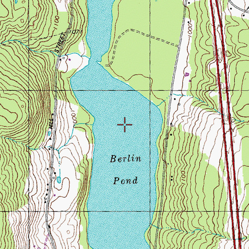 Topographic Map of Berlin Pond, VT