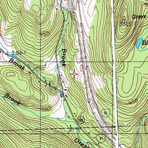 Topographic Map of Bickford School, VT
