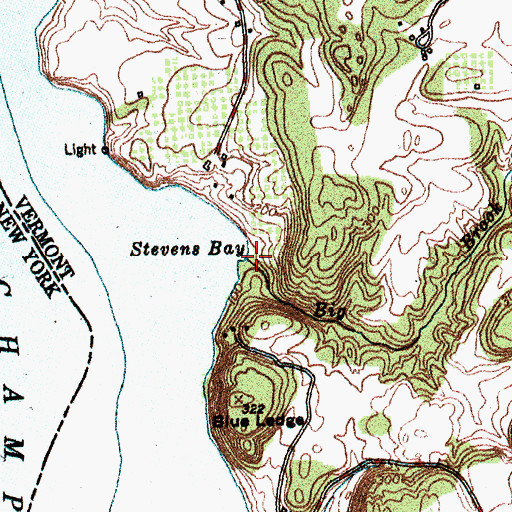 Topographic Map of Big Brook, VT