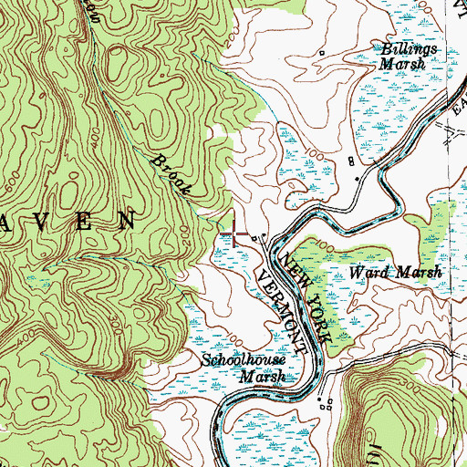 Topographic Map of Big Hollow Brook, VT