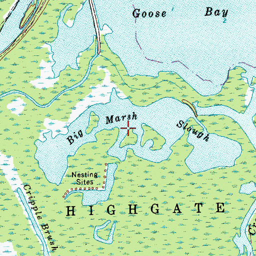 Topographic Map of Big Marsh Slough, VT