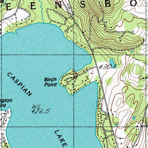 Topographic Map of Birch Point, VT
