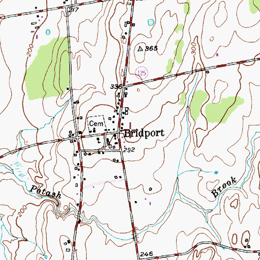 Topographic Map of Bridport, VT