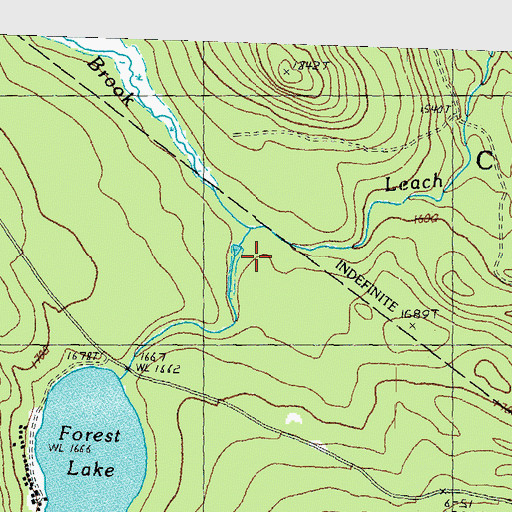 Topographic Map of Black Brook, VT