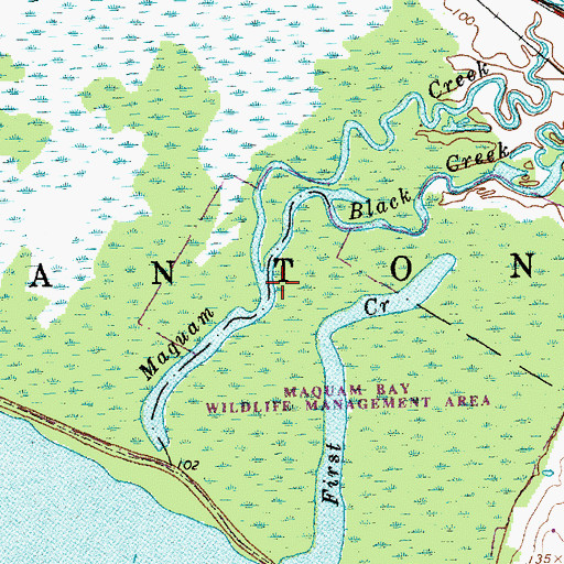 Topographic Map of Black Creek, VT