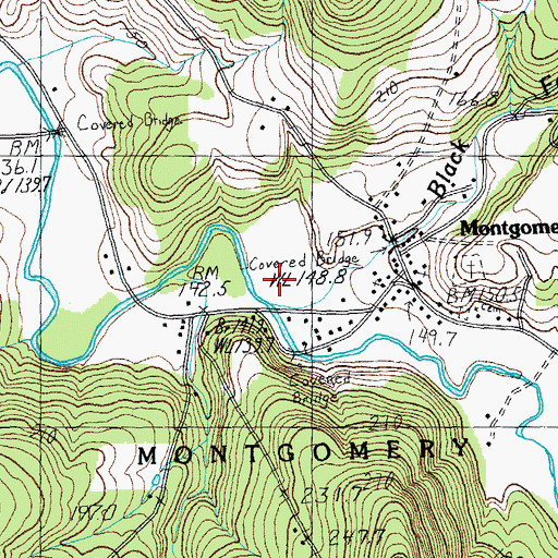 Topographic Map of Black Falls Brook, VT
