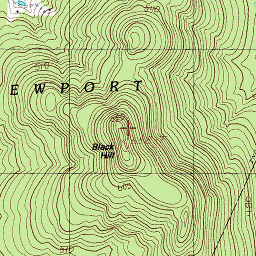 Topographic Map of Black Hill, VT
