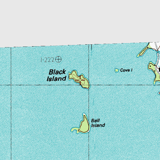 Topographic Map of Black Island, VT