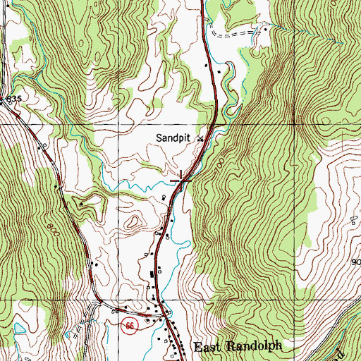 Topographic Map of Blaisdell Brook, VT
