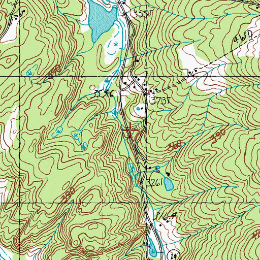 Topographic Map of Blake Falls, VT