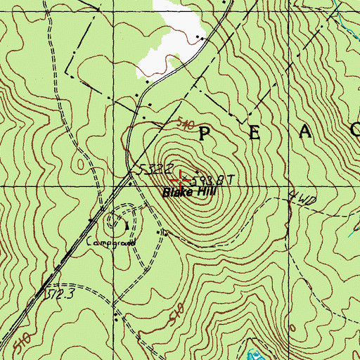 Topographic Map of Blake Hill, VT