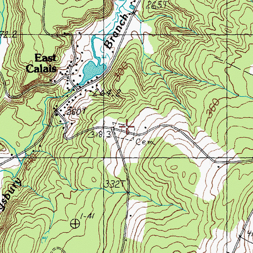 Topographic Map of Bliss Cemetery, VT