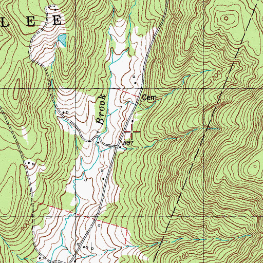 Topographic Map of Blood Bank School, VT