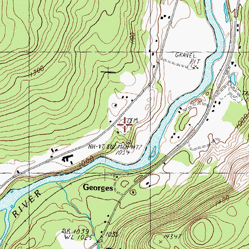 Topographic Map of Bloomfield Cemetery, VT