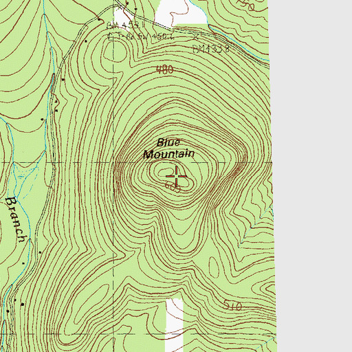 Topographic Map of Blue Mountain, VT