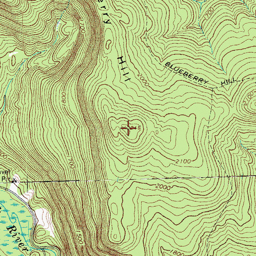 Topographic Map of Blueberry Hill, VT