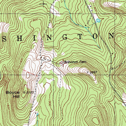 Topographic Map of Bohonon Cemetery, VT