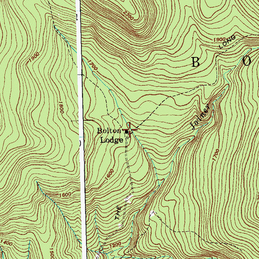 Topographic Map of Bolton Lodge, VT