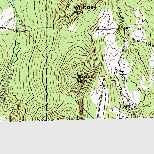 Topographic Map of Bond Hill, VT