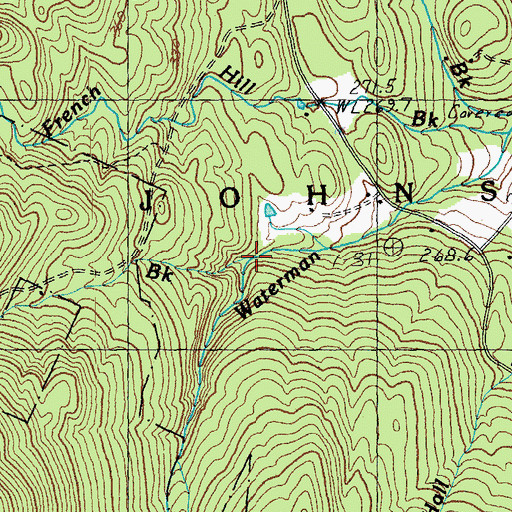 Topographic Map of Boulley Brook, VT