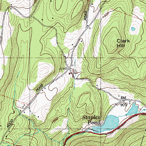 Topographic Map of Boyce School, VT