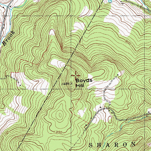 Topographic Map of Boyds Hill, VT